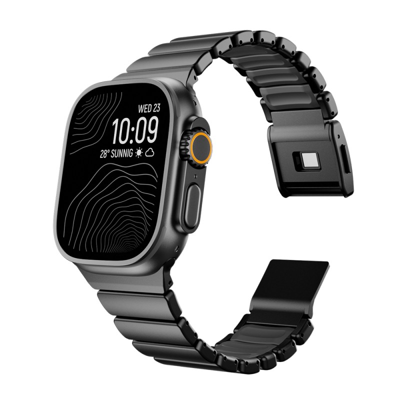Apple Watch 7 45mm Zore KRD-152 Titanyum Silikon Kordon - 23
