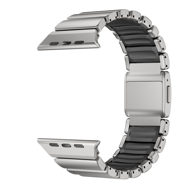 Apple Watch 7 45mm Zore KRD-152 Titanyum Silikon Kordon - 29