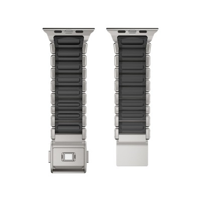 Apple Watch 7 45mm Zore KRD-152 Titanyum Silikon Kordon - 38