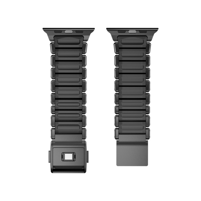 Apple Watch 7 45mm Zore KRD-152 Titanyum Silikon Kordon - 40