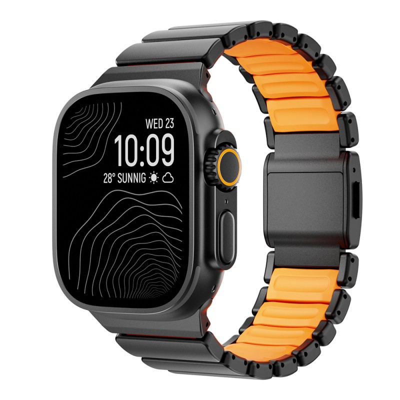 Apple Watch 7 45mm Zore KRD-152 Titanyum Silikon Kordon - 3