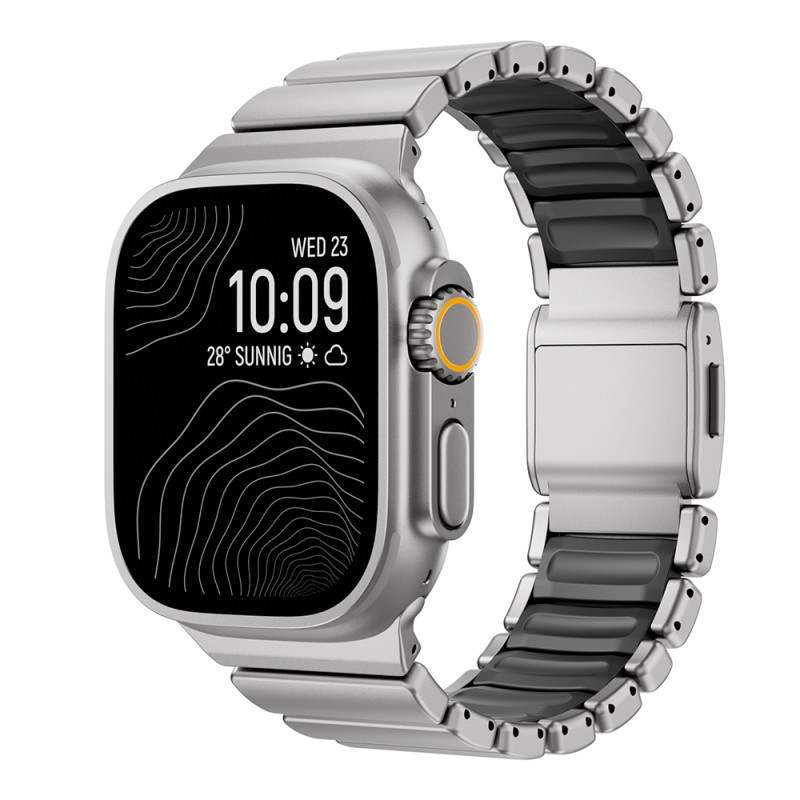 Apple Watch 7 45mm Zore KRD-152 Titanyum Silikon Kordon - 5