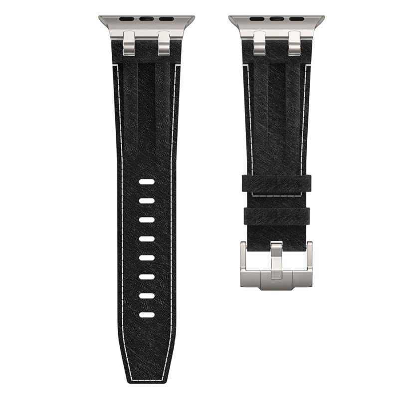 Apple Watch 7 45mm Zore KRD-153 Kot Kumaş Tasarımlı Kordon - 16