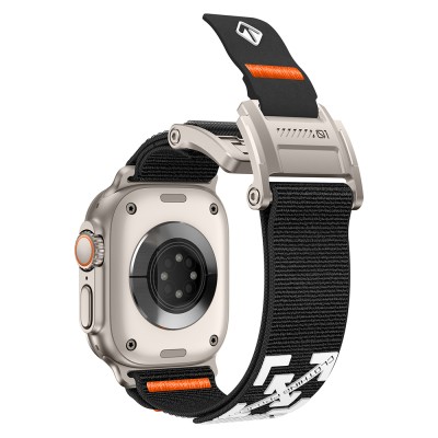 Apple Watch 7 45mm Zore KRD-154 Naylon Kumaş Hasır Örgülü Kordon - 46