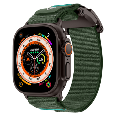 Apple Watch 7 45mm Zore KRD-154 Naylon Kumaş Hasır Örgülü Kordon - Zore