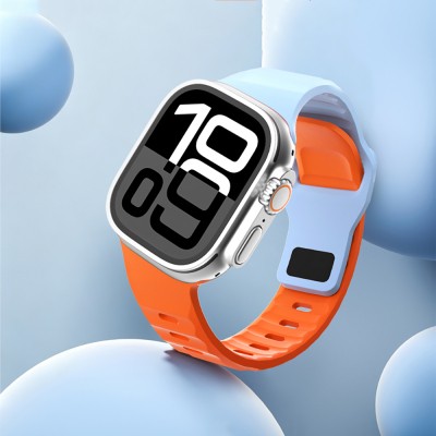 Apple Watch 7 45mm Zore KRD-160 Silikon Kordon Strap Kayış - 17