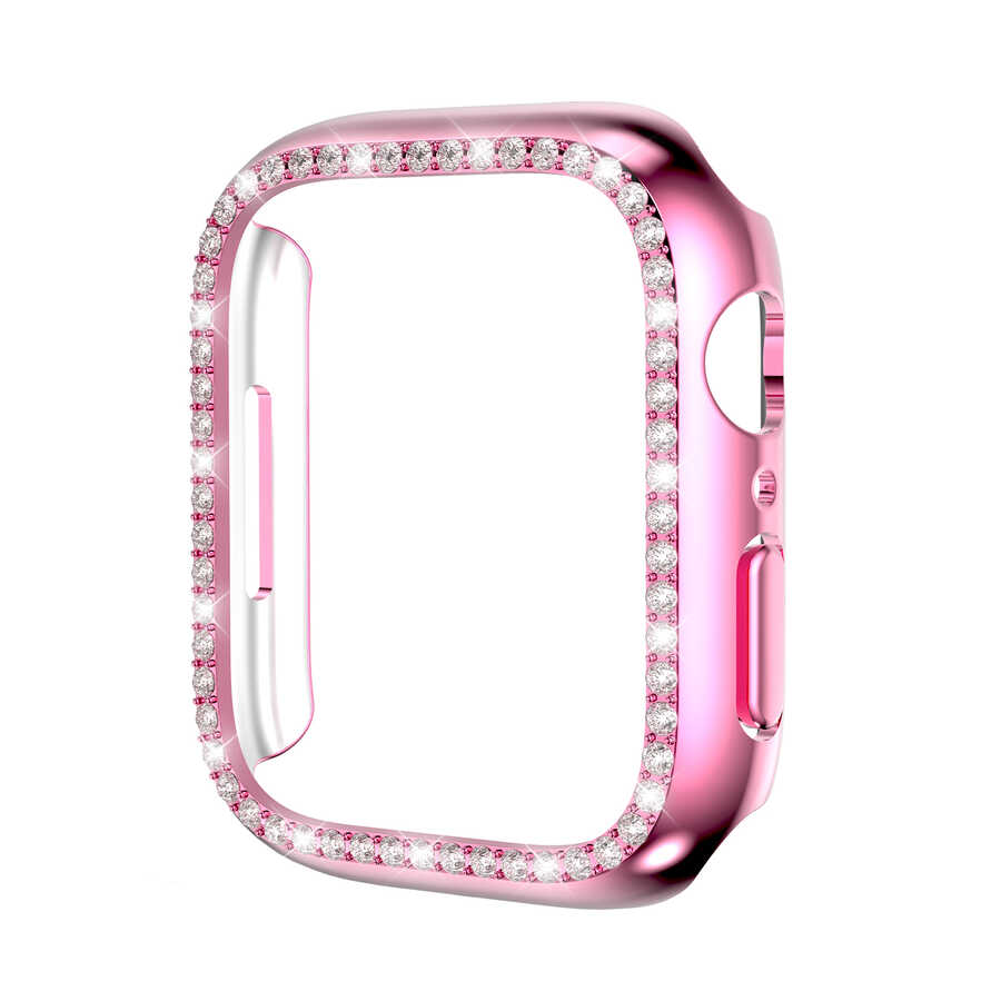 Apple Watch 7 45mm Zore Watch Gard 05 Sert PC Koruyucu - Pembe