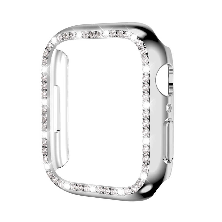 Apple Watch 7 45mm Zore Watch Gard 05 Sert PC Koruyucu - Gümüş