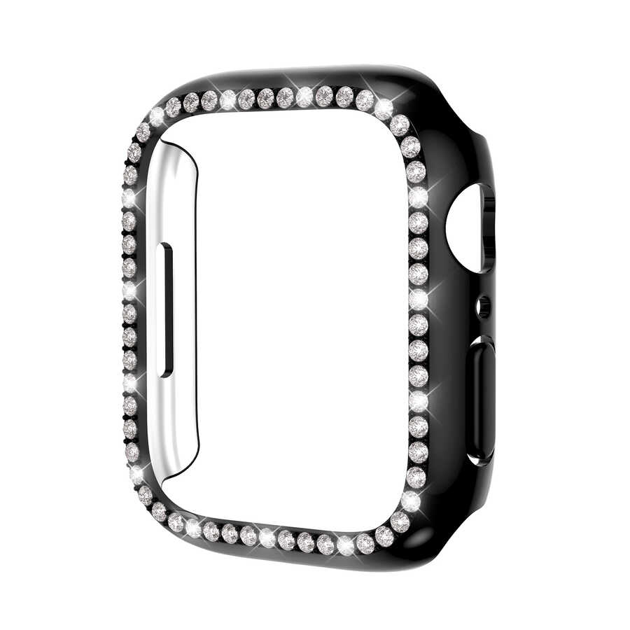 Apple Watch 7 45mm Zore Watch Gard 05 Sert PC Koruyucu - Siyah