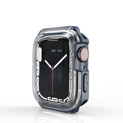 Apple Watch 7 45mm Zore Watch Gard 08 Sert PC + Silikon Koruyucu - Thumbnail