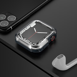 Apple Watch 7 45mm Zore Watch Gard 08 Sert PC + Silikon Koruyucu - Thumbnail