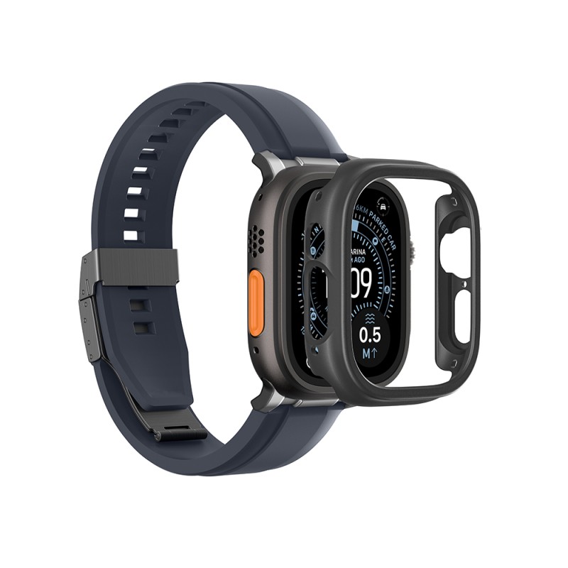 Apple Watch Ultra 49mm Amazingthing Radix Minimal FullGuard Sert PC Kasa ve Ekran Koruyucu - 6