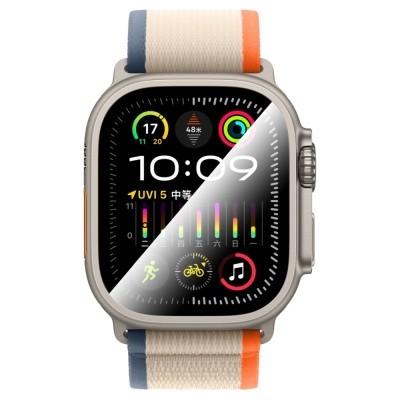 Apple Watch Ultra 49mm CaseWorld Alloy Serisi Safir Akıllı Saat Temperli Cam Ekran Koruyucu - 3