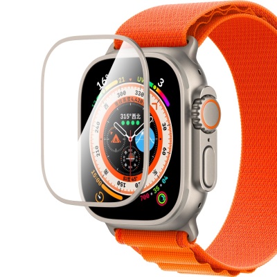 Apple Watch Ultra 49mm CaseWorld Alloy Serisi Safir Akıllı Saat Temperli Cam Ekran Koruyucu - CaseWorld
