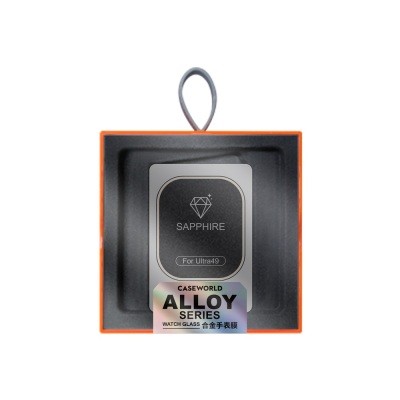 Apple Watch Ultra 49mm CaseWorld Alloy Serisi Safir Akıllı Saat Temperli Cam Ekran Koruyucu - 7