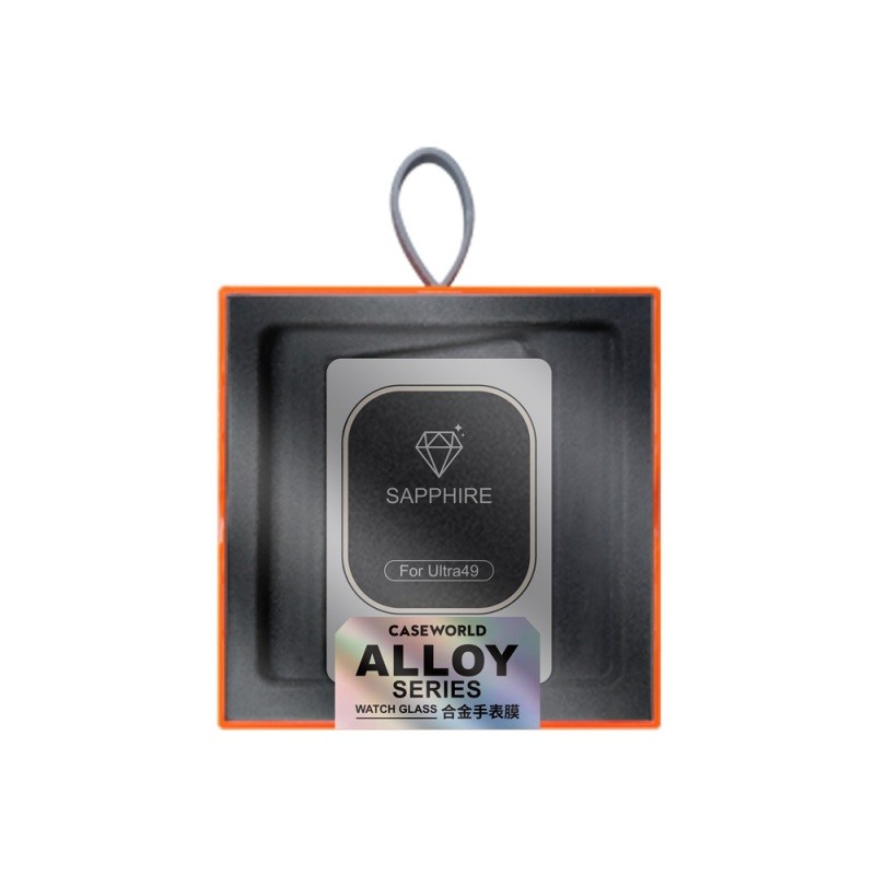Apple Watch Ultra 49mm CaseWorld Alloy Serisi Safir Akıllı Saat Temperli Cam Ekran Koruyucu - 7