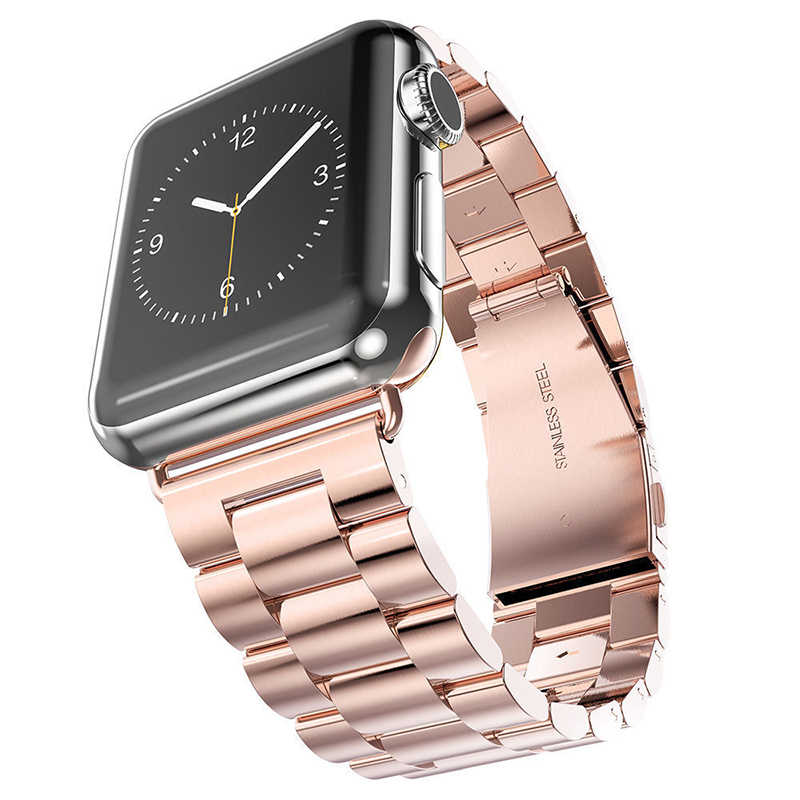Apple Watch Ultra 49mm Kordon KRD-04 Metal Strap Kayış - Rose Gold
