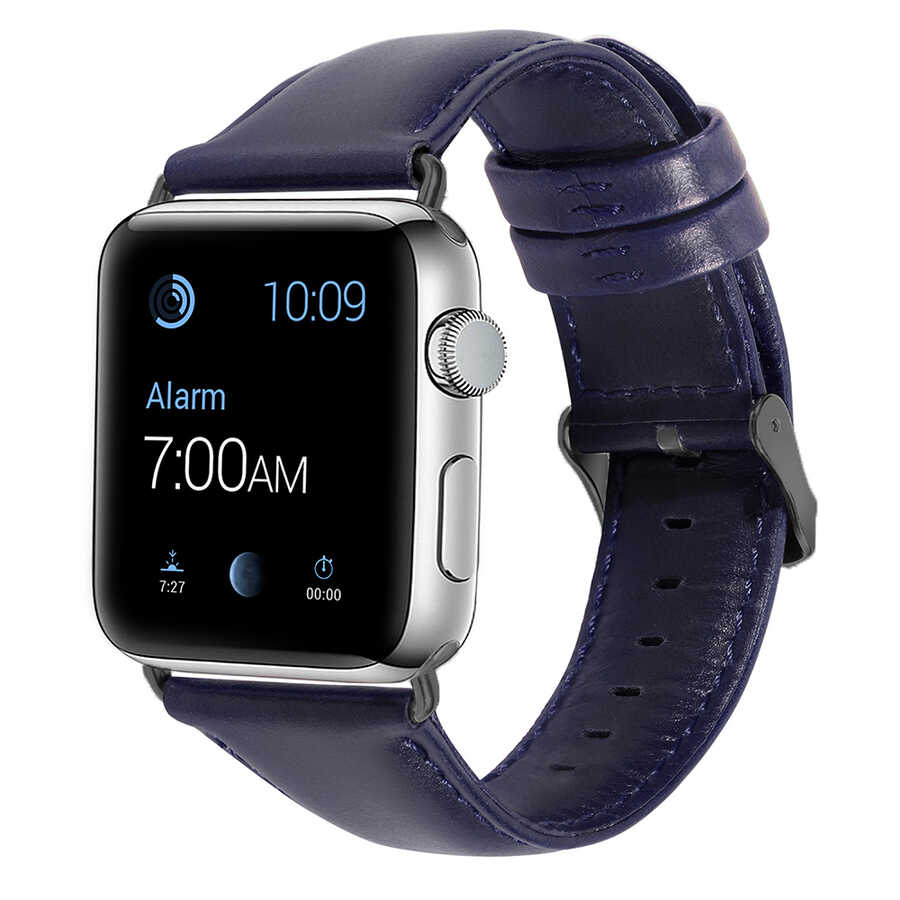 ​​​Apple Watch Ultra 49mm Kordon Luxury Leather Deri Strap Kayış - NO5