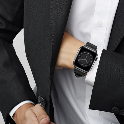 Apple Watch Ultra 49mm Kordon Wiwu Attleage Watchband Hakiki Deri Strap Kayış