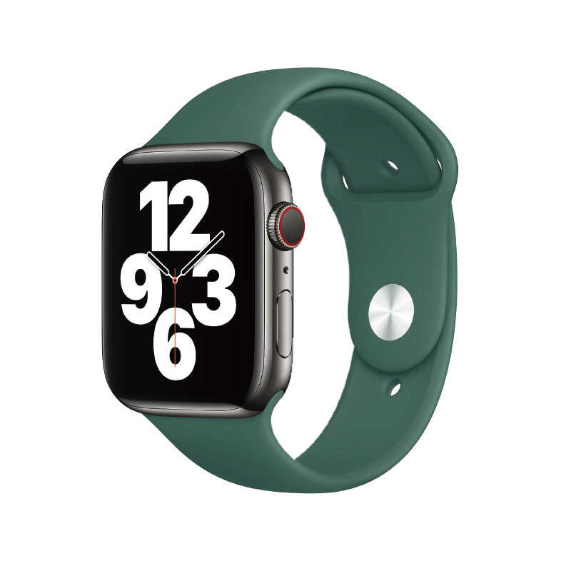 Apple Watch Ultra 49mm Kordon Wiwu Sport Band Silikon Strap Kayış - Yeşil