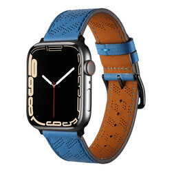 ​​​Apple Watch Ultra 49mm KRD-76 PU Deri Kordon Strap Kayış - Zore