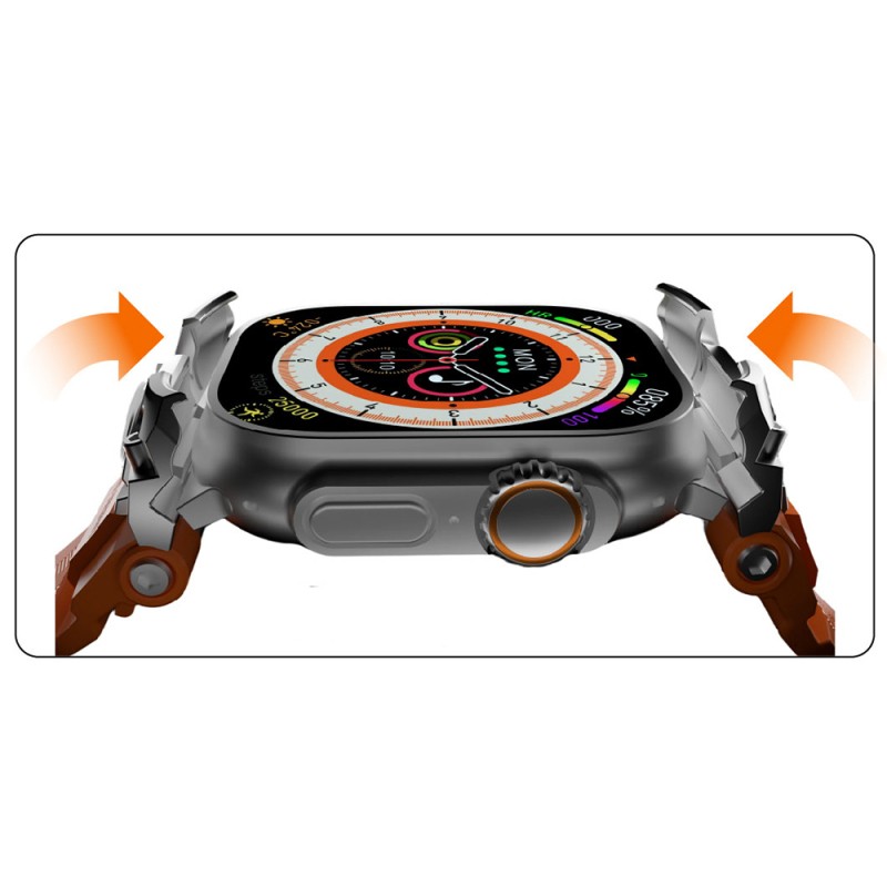 Apple Watch Ultra 49mm Mohseven iWatch Armor Silicone Band - 13