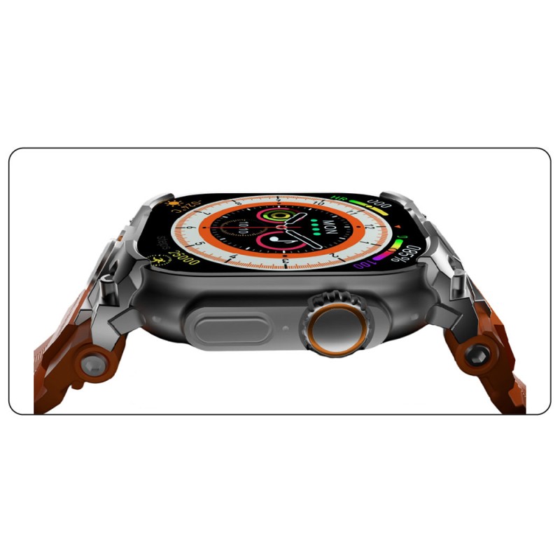 Apple Watch Ultra 49mm Mohseven iWatch Armor Silicone Band - 14