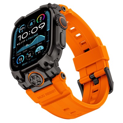 Apple Watch Ultra 49mm Mohseven iWatch Armor Silikon Kordon - 2