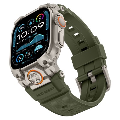 Apple Watch Ultra 49mm Mohseven iWatch Armor Silikon Kordon - 4