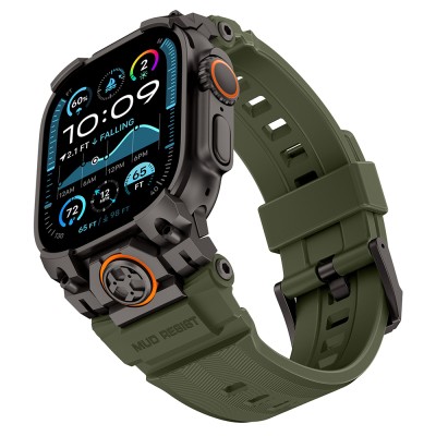 Apple Watch Ultra 49mm Mohseven iWatch Armor Silikon Kordon - 8