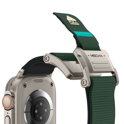 Apple Watch Ultra 49mm Mohseven iWatch Mecha Sport Hasır Kordon - 32