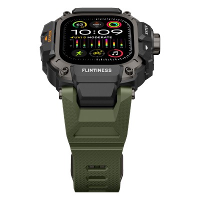 Apple Watch Ultra 49mm Mohseven iWatch Punk Fortress Serisi Kasa Koruyuculu Silikon Kordon - 9