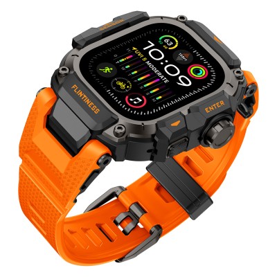 Apple Watch Ultra 49mm Mohseven iWatch Punk Fortress Serisi Kasa Koruyuculu Silikon Kordon - 6