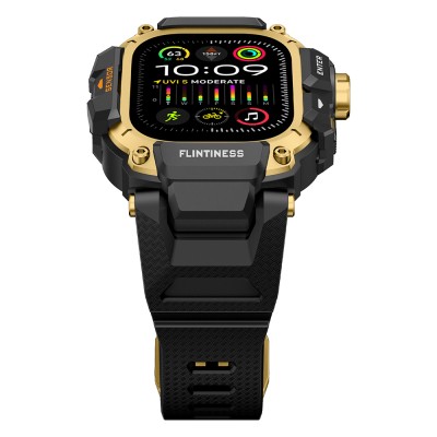Apple Watch Ultra 49mm Mohseven iWatch Punk Fortress Serisi Kasa Koruyuculu Silikon Kordon - 12