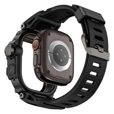 Apple Watch Ultra 49mm Mohseven iWatch Punk Fortress Serisi Kasa Koruyuculu Silikon Kordon - 20
