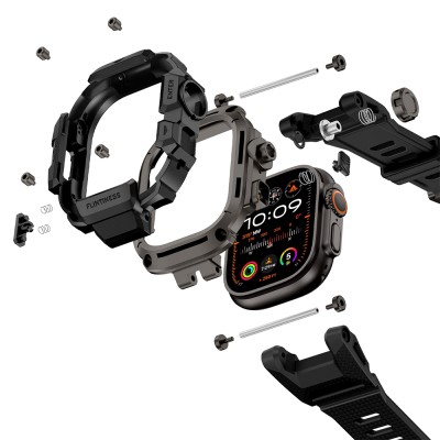 Apple Watch Ultra 49mm Mohseven iWatch Punk Fortress Serisi Kasa Koruyuculu Silikon Kordon - 28