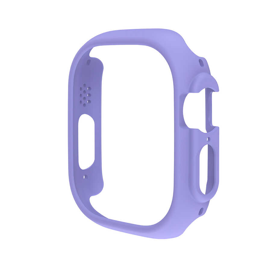 Apple Watch Ultra 49mm Sert PC Kasa Koruyucu Zore Watch Gard 18 - Lila