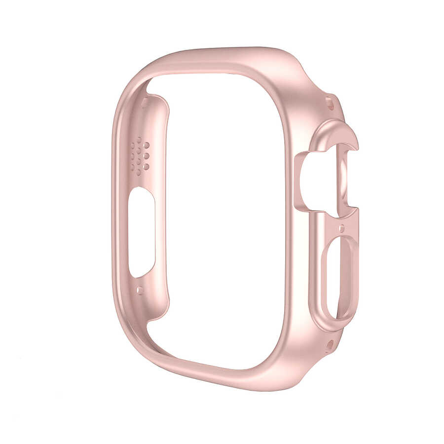 Apple Watch Ultra 49mm Sert PC Kasa Koruyucu Zore Watch Gard 18 - Rose Gold