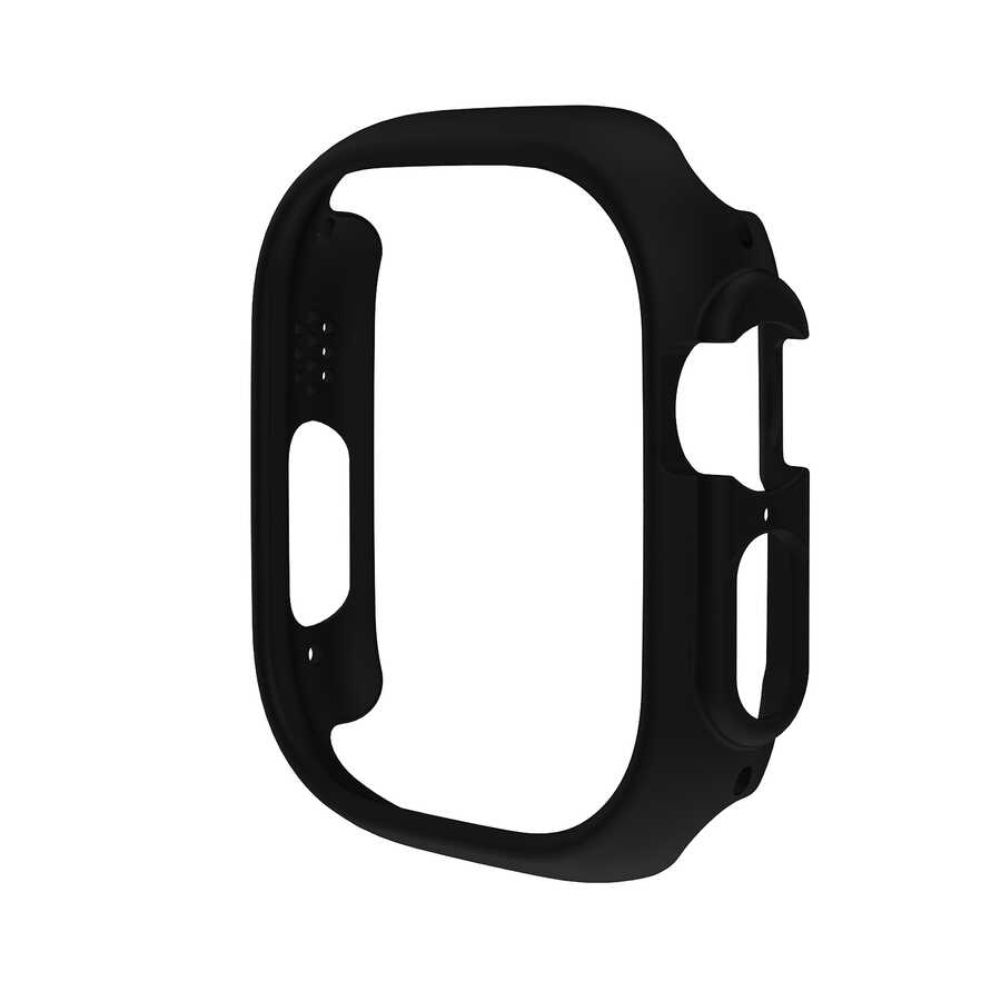 Apple Watch Ultra 49mm Sert PC Kasa Koruyucu Zore Watch Gard 18 - Siyah