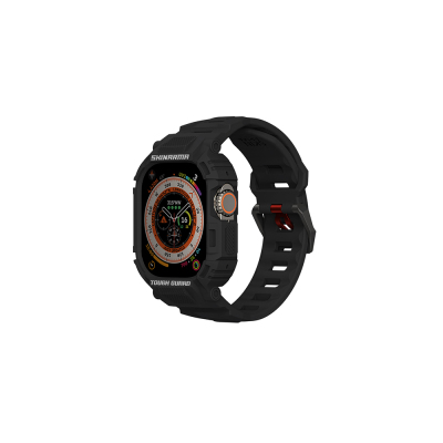 Apple Watch Ultra 49mm Skinarma Mecha 2in1 TPU Kasa Koruyucu + Silikon Kordon - Skinarma