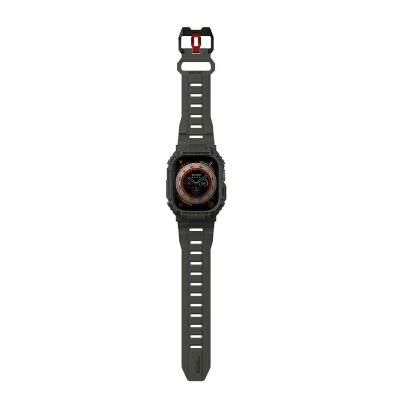 Apple Watch Ultra 49mm Skinarma Mecha 2in1 TPU Kasa Koruyucu + Silikon Kordon - 6