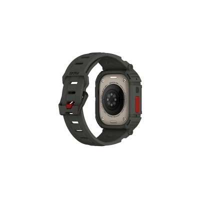 Apple Watch Ultra 49mm Skinarma Mecha 2in1 TPU Kasa Koruyucu + Silikon Kordon - 5
