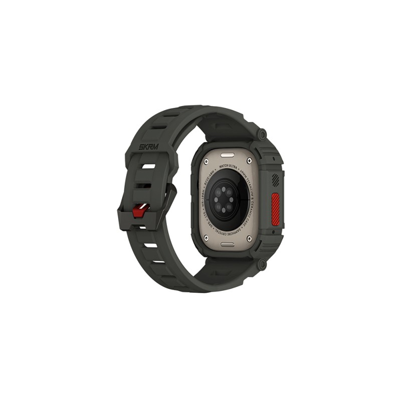 Apple Watch Ultra 49mm Skinarma Mecha 2in1 TPU Kasa Koruyucu + Silikon Kordon - 5