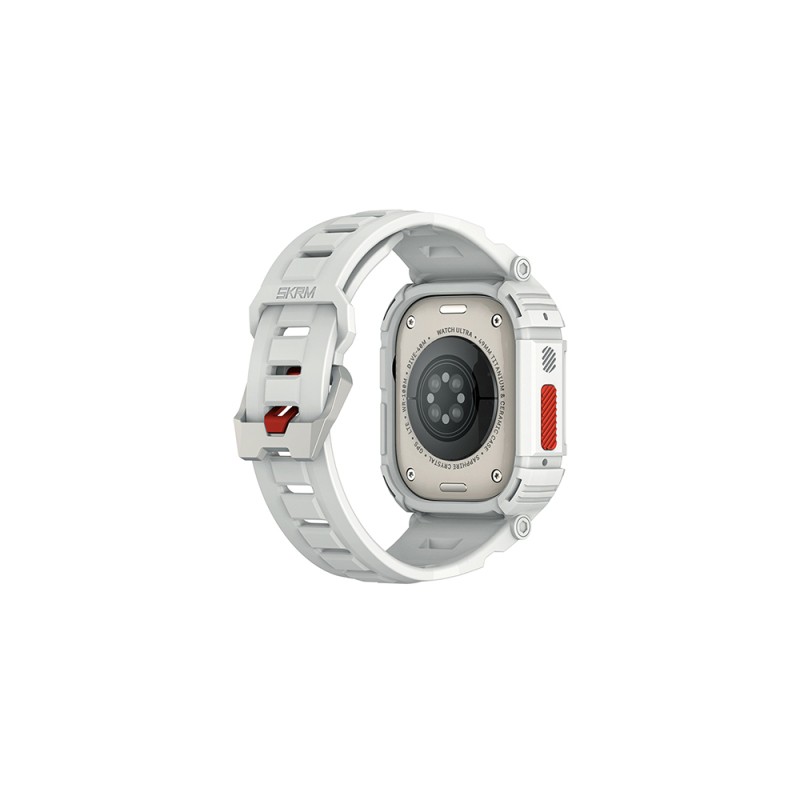 Apple Watch Ultra 49mm Skinarma Mecha 2in1 TPU Kasa Koruyucu + Silikon Kordon - 8