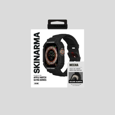 Apple Watch Ultra 49mm Skinarma Mecha 2in1 TPU Kasa Koruyucu + Silikon Kordon - 16
