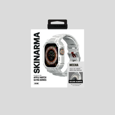 Apple Watch Ultra 49mm Skinarma Mecha 2in1 TPU Kasa Koruyucu + Silikon Kordon - 19