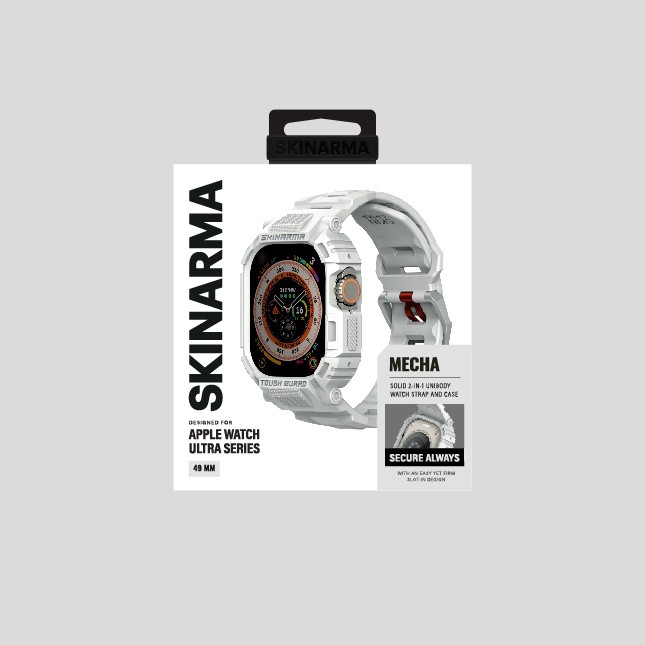 Apple Watch Ultra 49mm Skinarma Mecha 2in1 TPU Kasa Koruyucu + Silikon Kordon - 19
