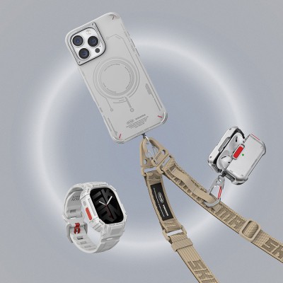 Apple Watch Ultra 49mm Skinarma Mecha 2in1 TPU Kasa Koruyucu + Silikon Kordon - 15