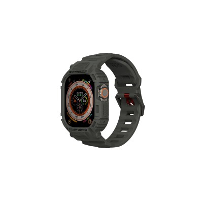 Apple Watch Ultra 49mm Skinarma Mecha 2in1 TPU Kasa Koruyucu + Silikon Kordon - 4