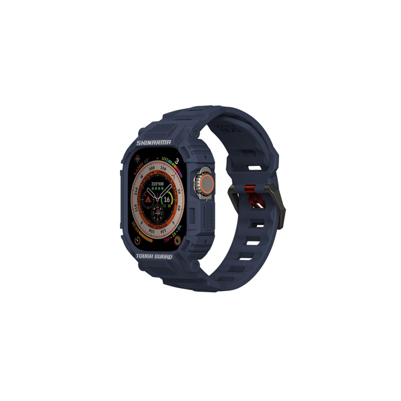 Apple Watch Ultra 49mm Skinarma Mecha 2in1 TPU Kasa Koruyucu + Silikon Kordon - 10